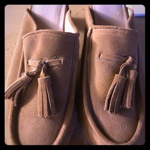 J Jill tan suede clogs size 9-excellent condition